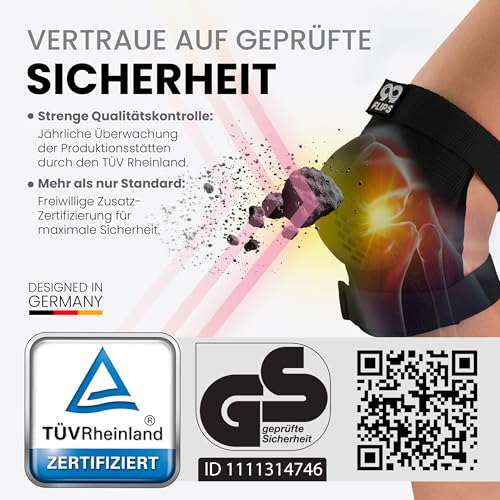 99FLIPS Schützer Inliner Kinder Knieschoner Kinder - Knie und Ellenbogenschützer - Schutzausrüstung - Protektoren - Rise - Größe XS SCHWARZ - Knieschutz Scooter, Rollschuhe, Skateboard