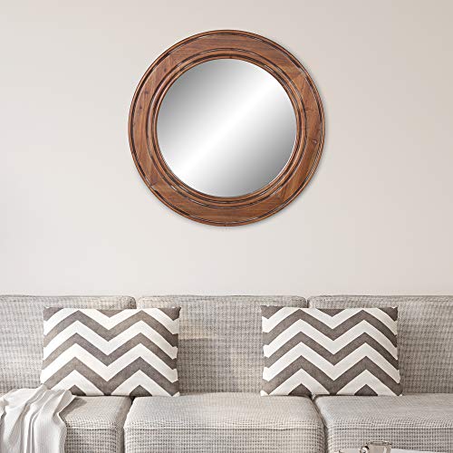 Patton-Wall-Decor-Reclaimed-Wood-Large-Round-Wall-Accent-Mirror Patton Wall Decor Reclaimed Wood Large Round Wall Accent Mirror