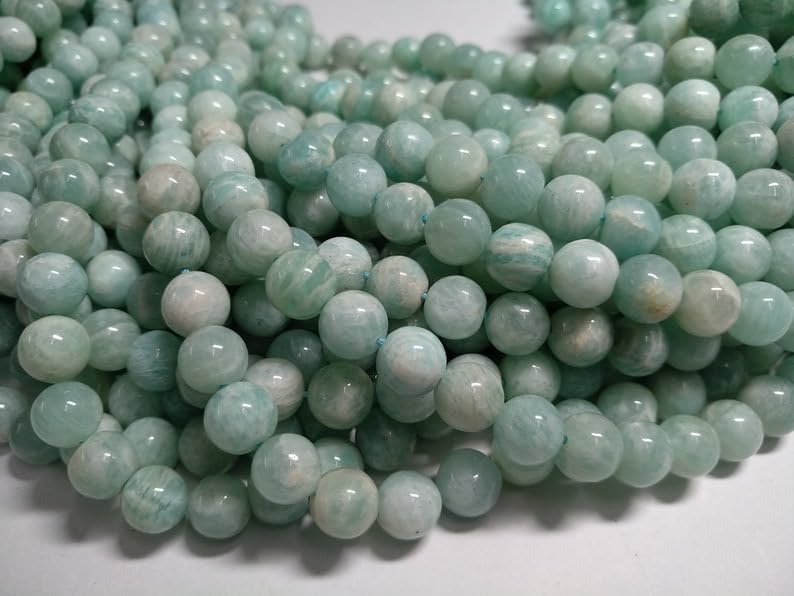 Perles amazonite AAA d'exception pour création de bijoux raffinés de haute qualité