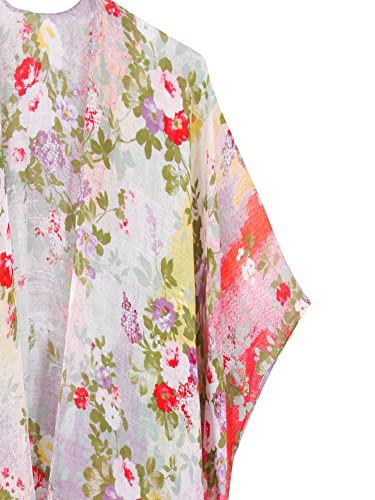 Image of Breezy Lane Women's Kimono Cardigan Summer Swimsuit Coverups Beach Cover Up with Floral Print for Vacation