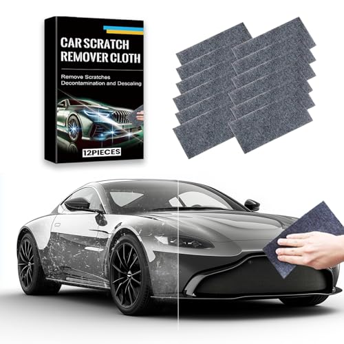 ZukZythepsor 12 Pack Nano Sparkle Cloths for Car Scratch Removal - Repair Scratches, Swirls, Water Spots & Restore Paint Color Safely