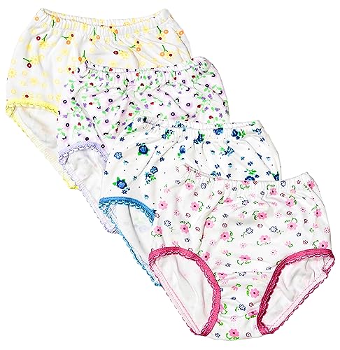 B-One Kids Girls' Matching Cotton Camisole Tank Top Undershirt & Underwear 8 Piece Set3