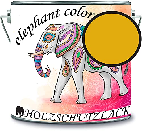 Vernice protettiva per legno per legno, resistente alle intemperie, protezione a lungo termine dagli agenti atmosferici, colore protettivo per legno RAL 1023 giallo traffico // elephant color