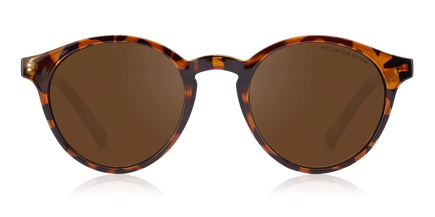 CLANDESTINE Round Collections - Occhiali da sole HD antiriflesso per uomo e donna