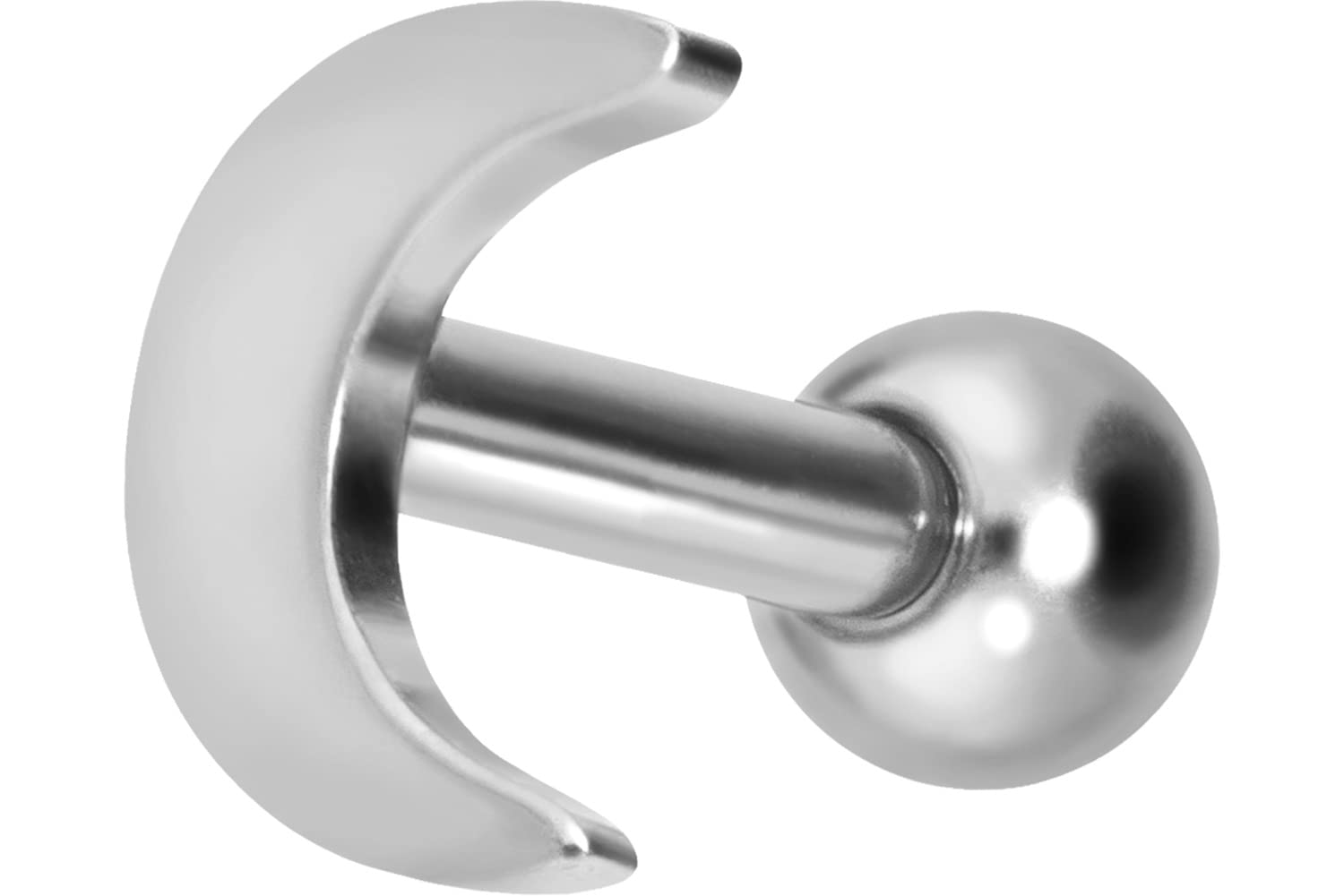 PIERCINGLINE Piercing de titanio para oreja, diseño de luna, color a elegir