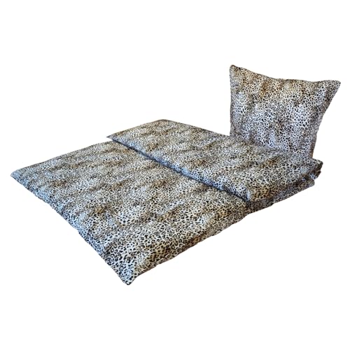 PremiumShop321 Leo-Nardo 1er Baumwoll-Satin Bettwäsche mit YKK-RV ca. 135x200 / 80x80 schwarz-Gold (564533)