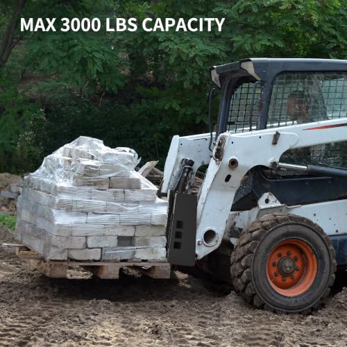 Image of YITAMOTOR 45 inch 3000 lbs Pallet Forks Frame Attachment & 42 inch Forklift Blades