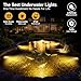 Gardenreet Brass Underwater Pond Light - 12V Low Voltage Fountain Lights Wired, IP68 Waterproof Submersible Pool Lighting LED, Adjustable Bronze for Outdoor Waterfall Water Area MR16 Bulb Not Included