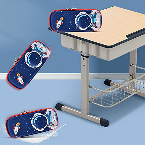 SHULLIN 3D Design Pencil Case, Large Capacity, Space Astronaut, Double Zip, Multicoloured, 0.5 m, 230 mm x 10 mm x 40 mm - Image 4