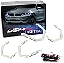 iJDMTOY 4pc 540-SMD Concept M4 Iconic Style LED Angel Eye Kit w/Relay Wirings Compatible With BMW 2 3 4 5 Series Headlight Retrofit, Xenon White
