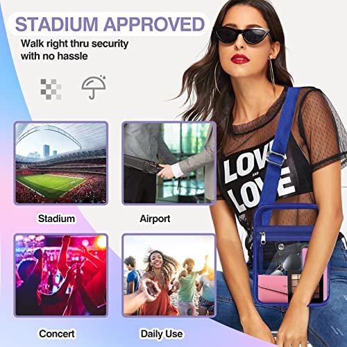 Image of Clear Bag Stadium Approved,Clear Crossbody Purse Bag, with Adjustable Shoulder Strap for Women, With front pocket