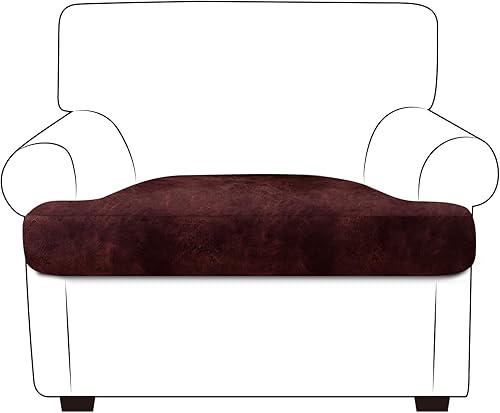 Miniatura 60 de Fundas de cojín de sofá con aspecto de cuero, juego de fundas de asiento de sofá, protector de muebles para sillón seccional, sofá biplaza