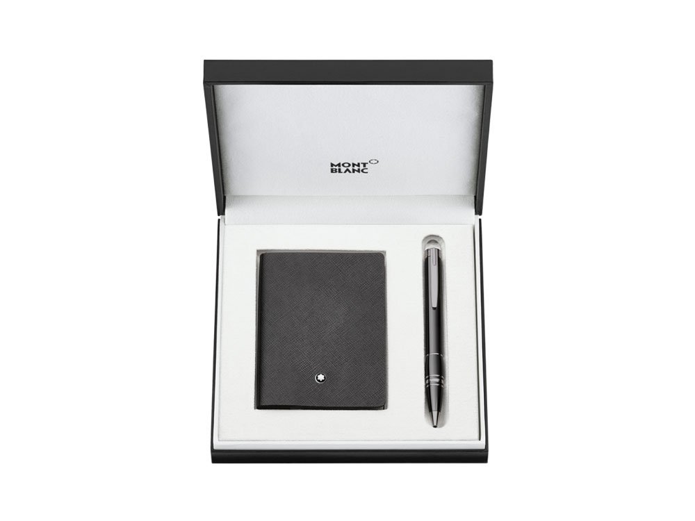 Montblanc 116035 Set with StarWalker Midnight Black Ballpoint Pen and Notebook 145 black lined — view 4