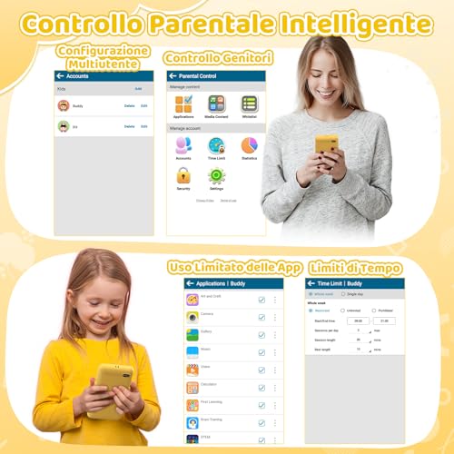 Cellulare Per Bambini, Telefono Giocattolo Per Bambini 3 4 5 6 7 8 9 10 11 12 Anni, 3.97" Smartphone Bambinia Con Funzione Di Controllo Parentale, Giochi, Telecamera, Musicale, Regalo Per Bambine - 4