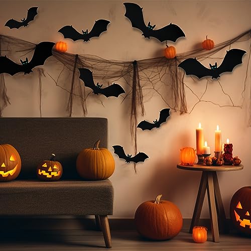 18PCS Hanging Bats Halloween Decorations Realistic Fake Hanging Flying Bats - image 7