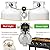 2 Stage Changeover Propane Regulator with Two 18" RV Pigtail Propane Hoses with Gauge Stainless Braided QCC1 1/4" Inverted Male Flare for RV 2 Tank Auto Changeover Regulator Cylinder 210,000 BTU