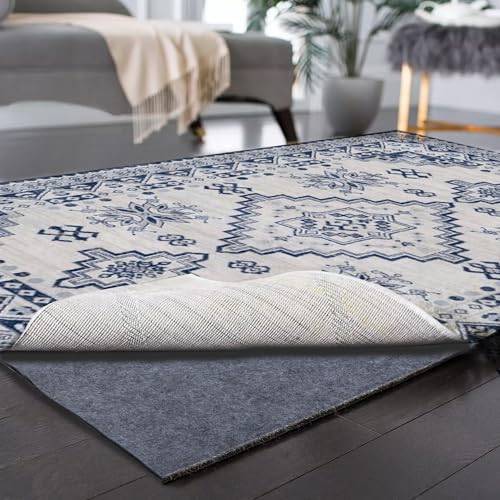 Yxzhyaba Felt Non-Slip Rug Pad, 3x5 Ft Extra Large Area Rug Cushioned Non Skid Carpet Pad, Thick Rug Pads for All Floors, Felt Pad for Under Area Rugs Hardwood Floors, Keep Rug in Place Soft and Safe
