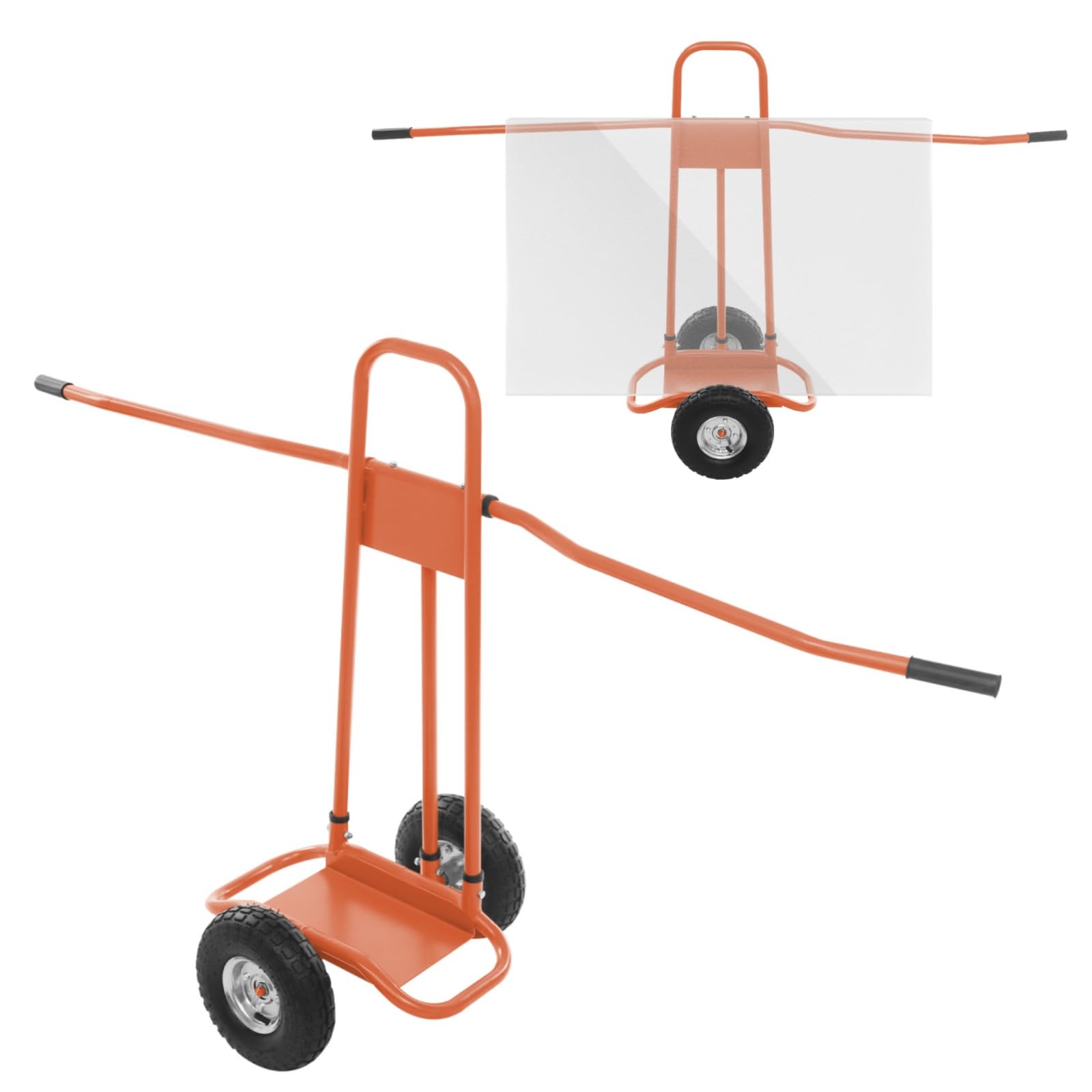 Carro de platos con 2 ruedas de goma maciza, carro de transporte para placas, artículos para el hogar y material de construcción, marco de acero estable, carro de almacenamiento para el hogar, taller