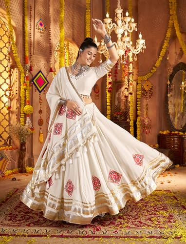 Ready to wear Flared Lehenga Choli Set for Navratri/Diwali/Events with Stitched Blouse for Women4