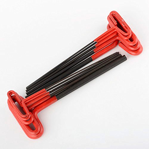 ATE Pro. USA 83341 Wrench, Hex Key, Dipped T-Handle, SAE 10-Piece Set