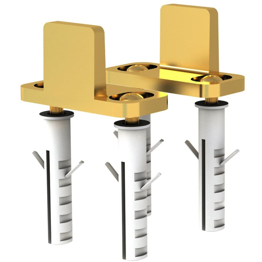 Floor Mount Metal Door Guide Set for Sliding Doors, Satin Brass by Stone Harbor Hardware