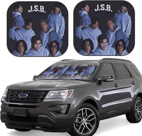 三代目 J Soul Brothers (1) 車用サンシェード サンバイザー 日よけ 紫外線対策 カーサンシェード 四季兼用 車用品 折畳み 便利 遮光 断熱 吸盤4個付