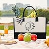 TOPDesign Initial Canvas Tote Bag, Personalized Present Bag, Suitable for Wedding, Birthday, Beach, Holiday, is a Great Gift for Women, Mom, Teachers, Friends, Bridesmaids (Letter J) #2