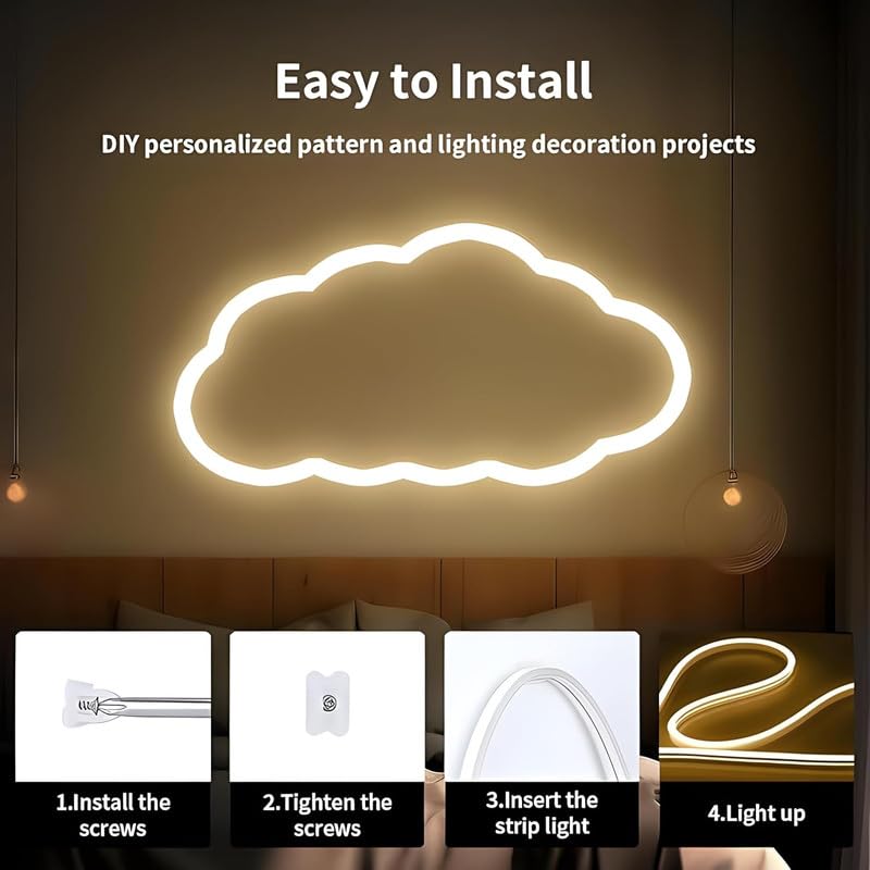 Image of Silicone 5-Meter Warm White Neon Light Strip with 600 LEDs and 12V Adapter Ideal for Wall Decorations, Parties, Celebrations, Bars, and Custom Neon Displays (Pack of 1)