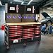 19 Drawers Rolling Tool Chest Large Mobile Workbench Heavy Duty Wood Top Tool Cart on Wheels Mechanic Toolbox Storage Cabinet for Garage, Workshop, Warehouse, Laboratory, with 2 Upper Cabinets