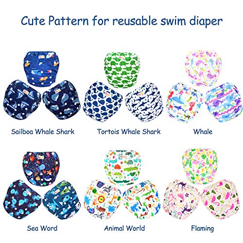 image for Pedobi Reusable Baby Swim Diapers, Adjustable Diaper Swim for Toddlers