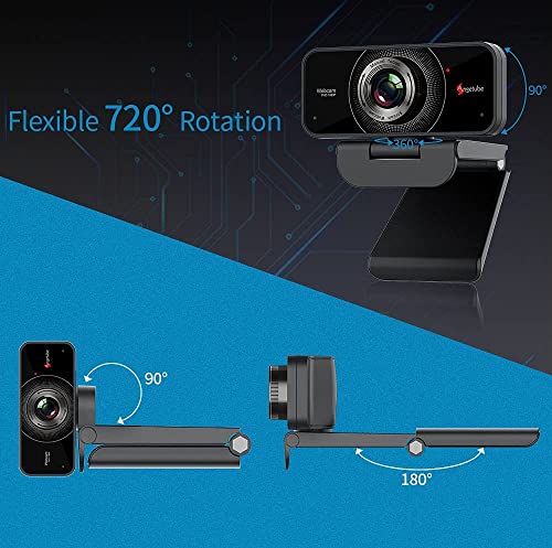 Webcam 1080p Angetube avec microphone USB pour PC et Mac