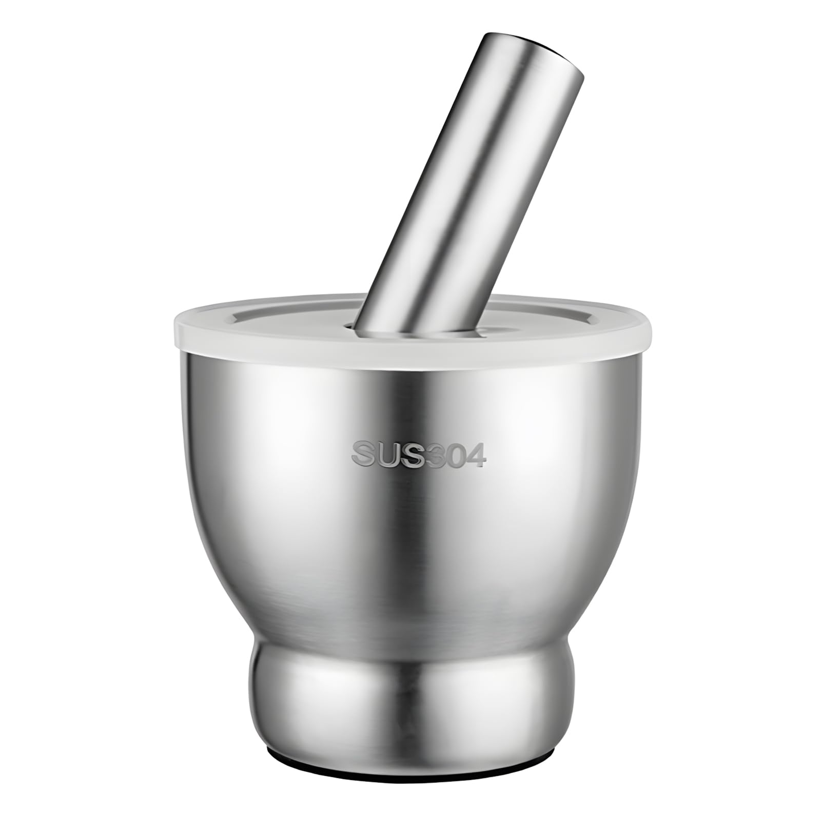 SHINLHUA Excellent Stainless Steel Crushing Bowl and Pounder with Lid for Freshly Prepared Seasonings and Ingredients Food Grade Mortar Set