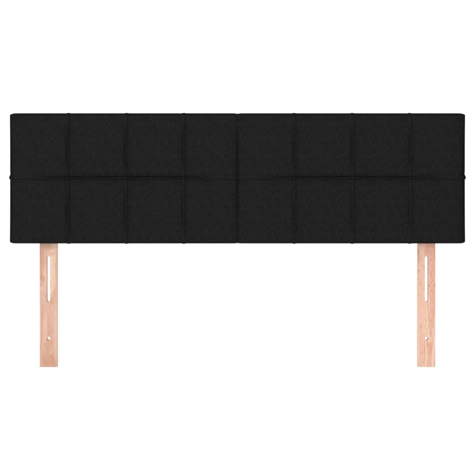 Cabeceros 2 Unidades, Cabezal De Cama, Cabecera para Cama, Cabezales Dormitorios Modernos, Tela Negro 72x5x78/88 cm