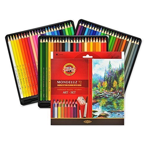 Set Pastelli Acquerellabili Koh-I-Noor Mondeluz - 12 Colori A Mina Spessa 3.8 Mm | Legno Di Cedro - Foto 3