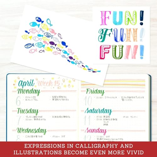 Feutres rouge Brush Touch Pentel pointe fine pour Bullet Journal et invitations créatives