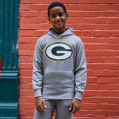 Ultra Game NFL Boys Extra Soft Fleece Pullover Hoodie Sweatshirt, Las Vegas Raiders, Heather Gray, 14-16 - Image 5