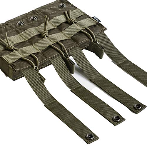 Tactical Mag Pouch For Rifle And Pistol, Open-Top Molle Double/Triple Magazine Pouches Holder Carrier For M4 M14 G36 Hk416 Magazines And Glock 17 M1911 9Mm #TOP5