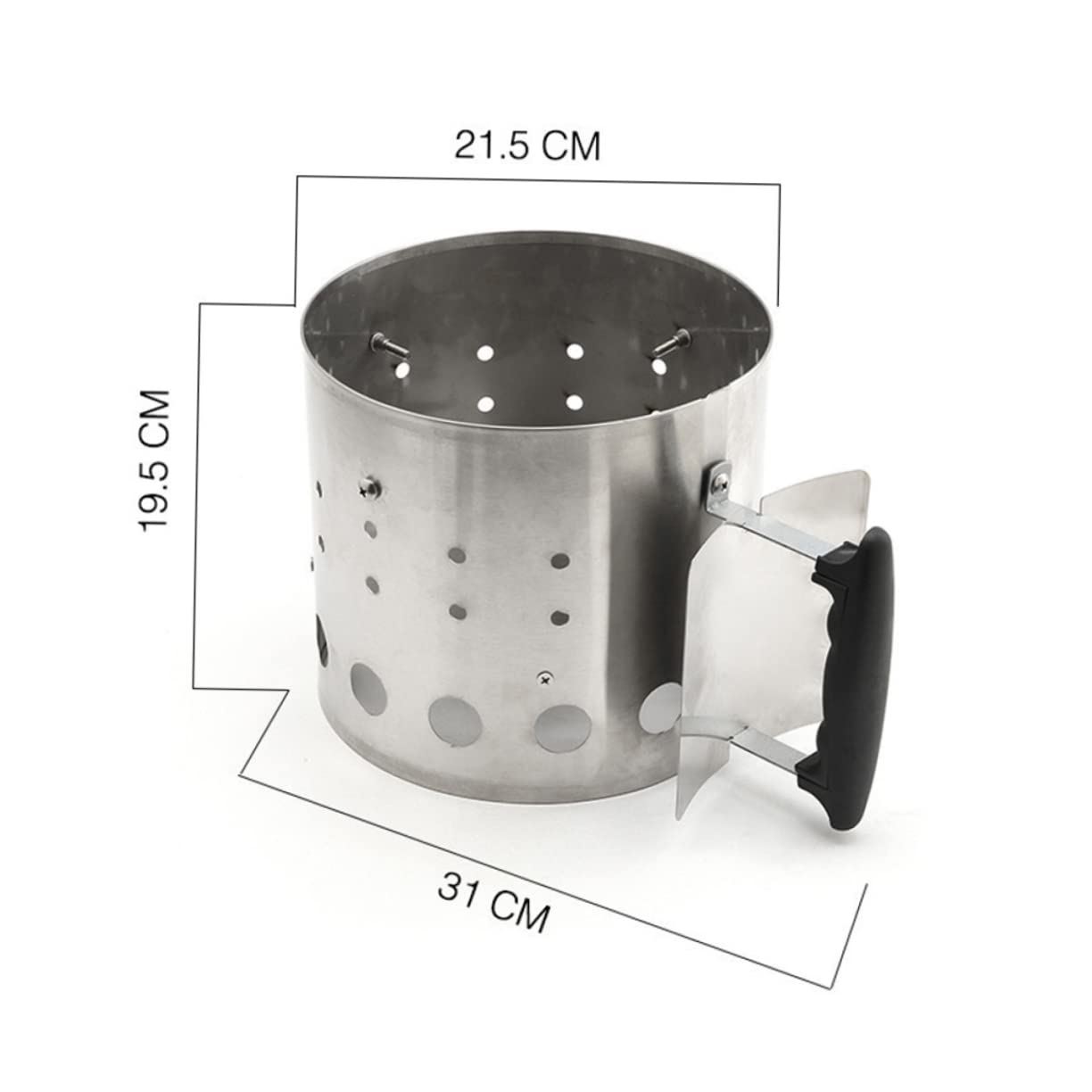 UKCOCO Kit Accendi Fuoco Barbecue Portatile in Metallo Inossidabile per Campeggio, Forno a Legna, Arrosti Esterni