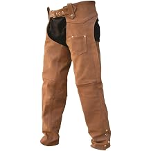 Allstate Leather Unisex Adult AL2410 Chaps 3X-Large Brown