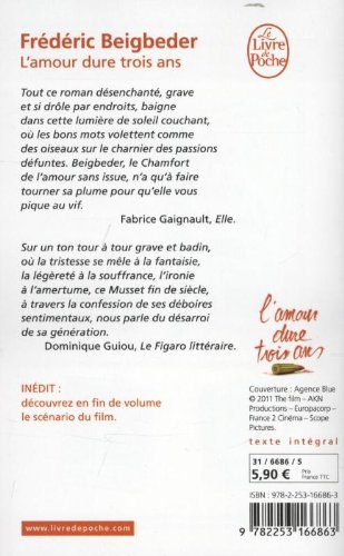 Amour Dure Trois Ans L Beigbeder Frederic Amazon Ca Livres