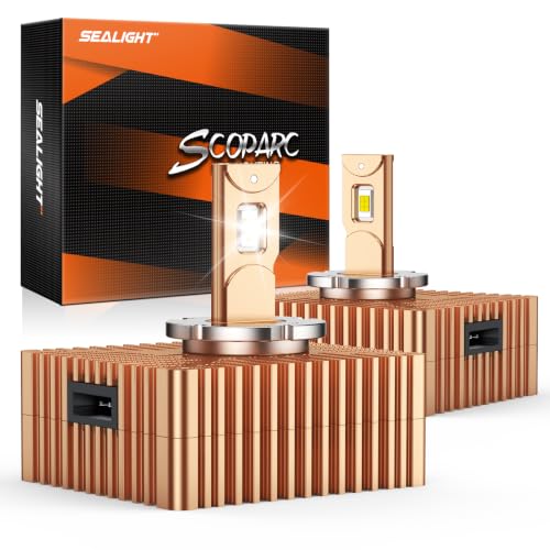 Image of SEALIGHT D5S Bulbs, 45000LM Ultra Bright 6500K Color, 1:1 OEM Size, Plug and Play, IP68 Waterproof, Pack of 2