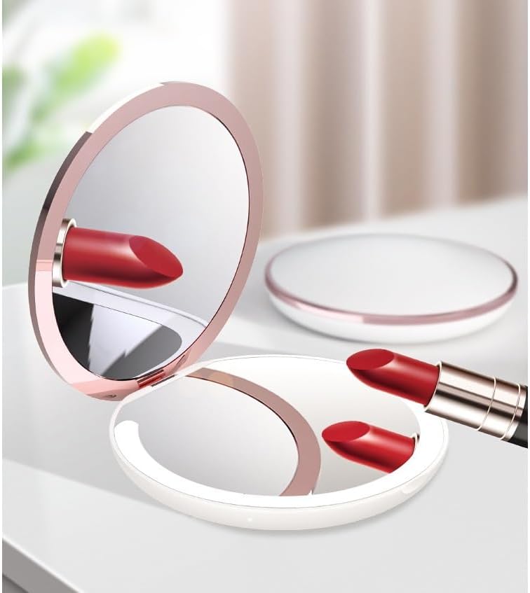 Circular Makeup Portable Folding LED with Light for image 5