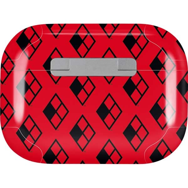Skinit Decal Audio Skin Compatible with AirPods Pro 2nd Gen - Officially Licensed DC Comics Harley Quinn Logo Pattern Design