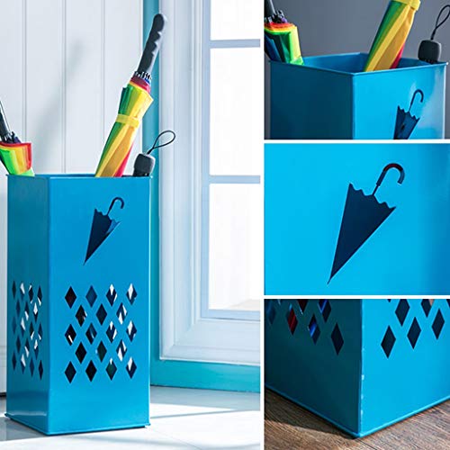 Porte-parapluies géométrique en métal blanc, design épuré pour hôtel - 4