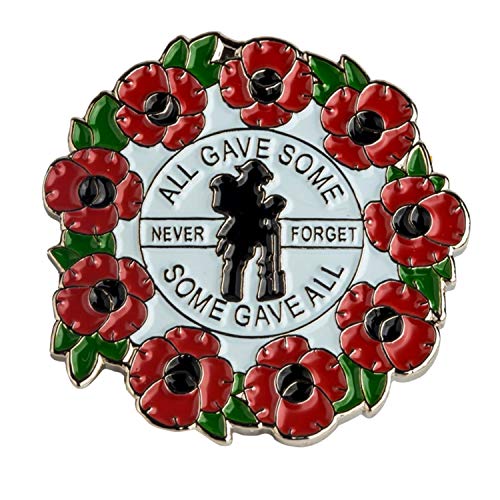 Lilie Créa Pin's Coquelicots, épinglette en Souvenir des Anciens Combattants Britanniques 14-18, Broche Soldat Cover