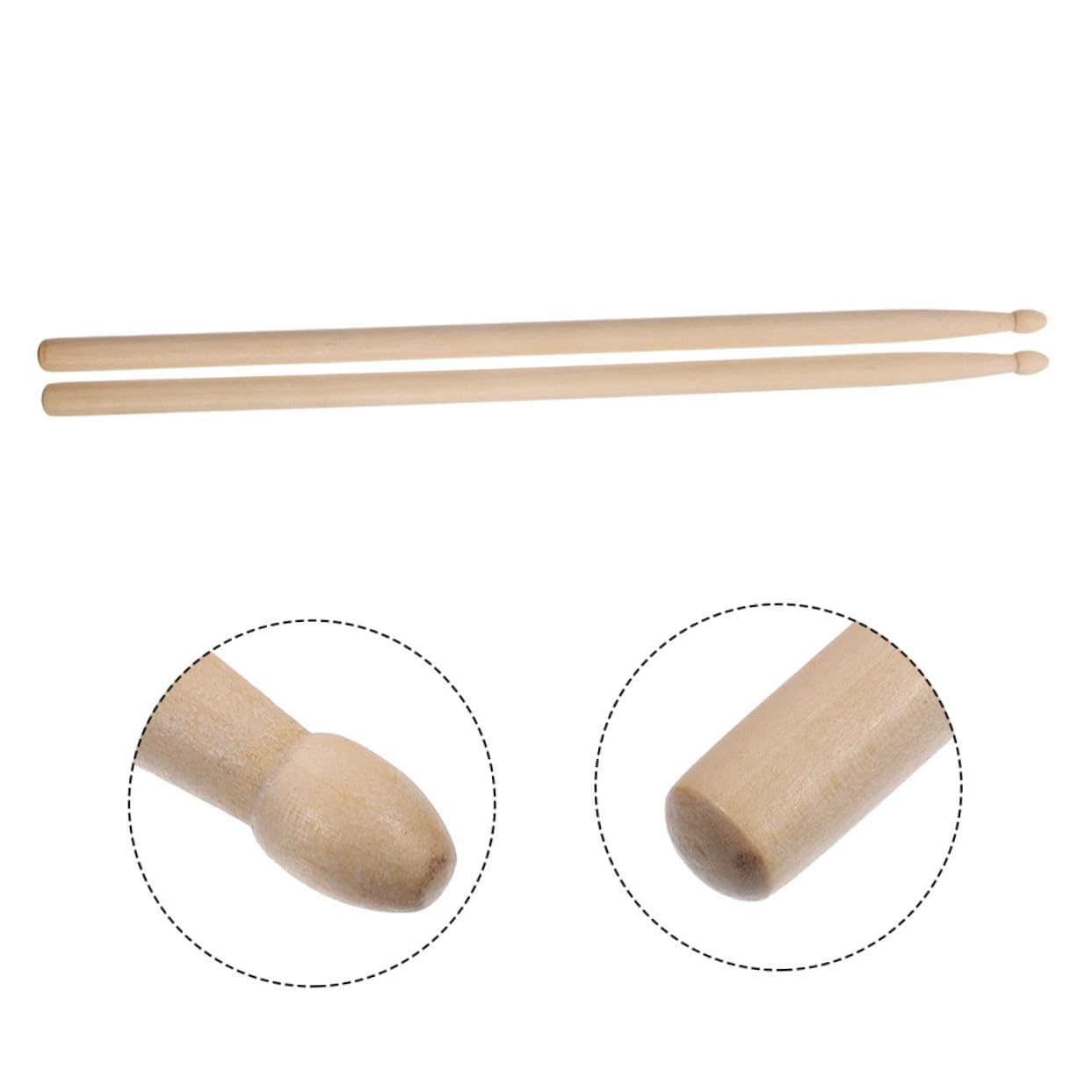Mipcase 12paia Bacchette Per Batteria in Legno Con Punte Arrotondate Pacchetto Da Adatte Per Principianti Studenti e Batteristi Professionisti Per Pratica Casalinga Insegnamento e Uso in b