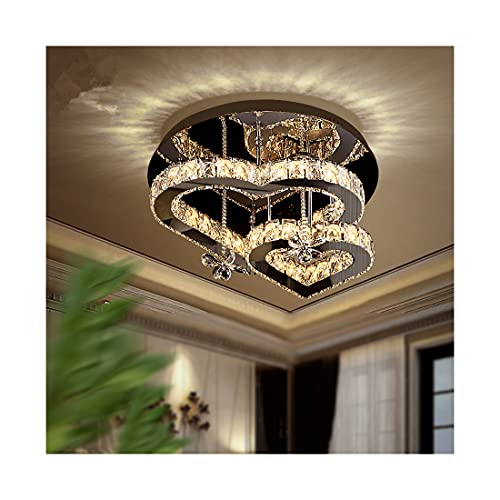 Plafonnier LED cristal réglable pour éclairer grand salon et couloir