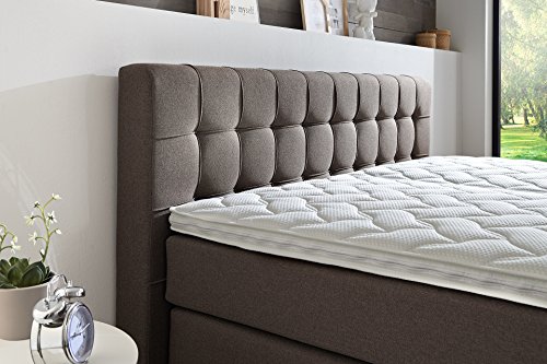 BELVANDEO Boxspringbett La Perla I 180x200-cm I H2 / H3 I inkl Kaltschaum Topper - 4251153375484 BELVANDEO Boxspringbett La Perla I 180x200-cm I H2 / H3 I inkl Kaltschaum Topper