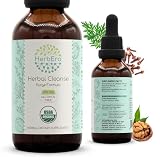 HerbEra Herbal Cleanse Organic Alcohol-Free Tincture | Detox and Cleanse Formula, Extract Supplement | Organic Wormwood Herb, Black Walnut Hull, Cloves Flower Buds | Purge Extract (2 fl oz)