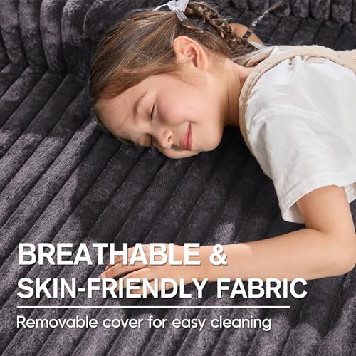 Hobestluk Modular Sectional Sofa Couches 108" L-Shape Couch 3 Seat Modular Sofa Memory Foam Sectional Couches for Living Room, Boneless Couch with Oversized Chaise (Grey, Left Facing) - Image 7